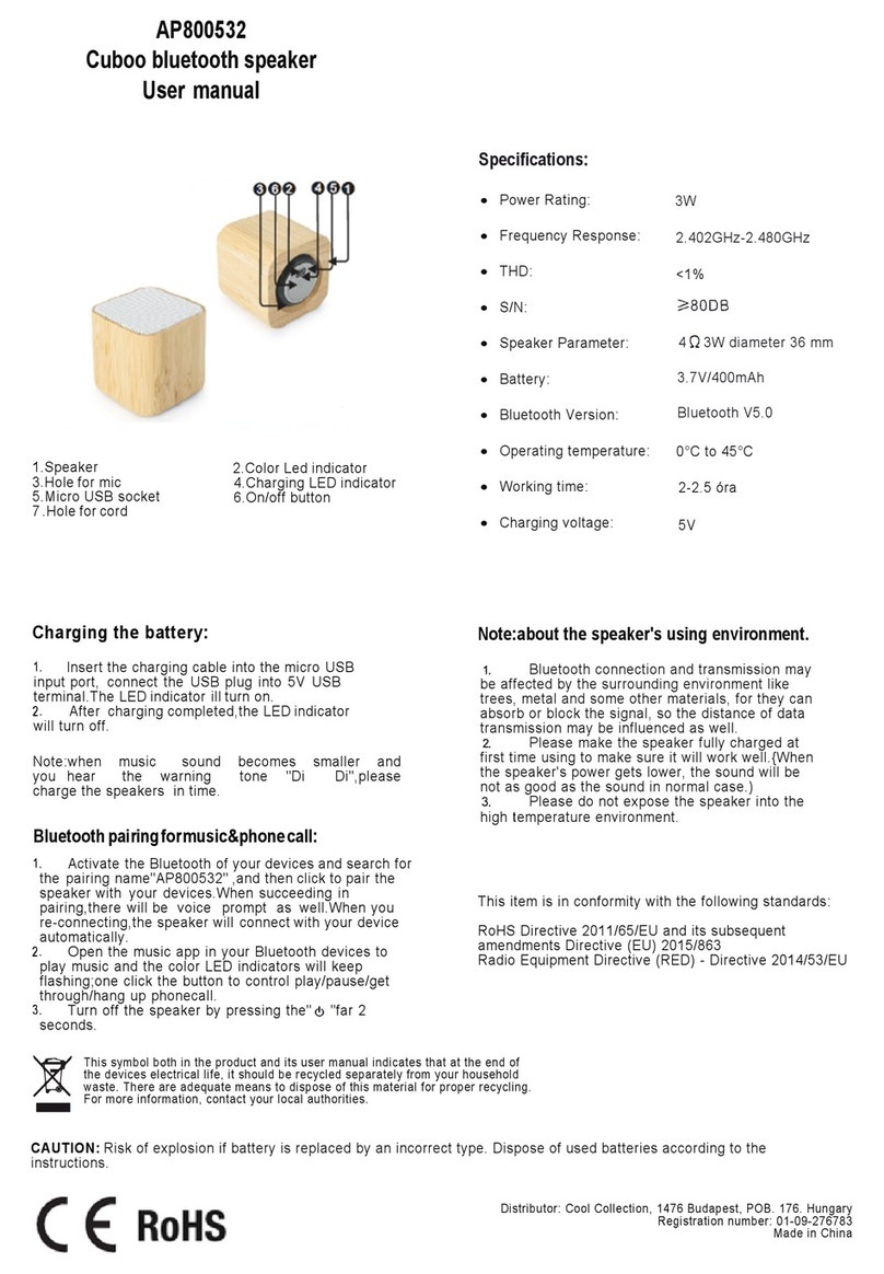 Cool Collection Cuboo AP800532 user manual