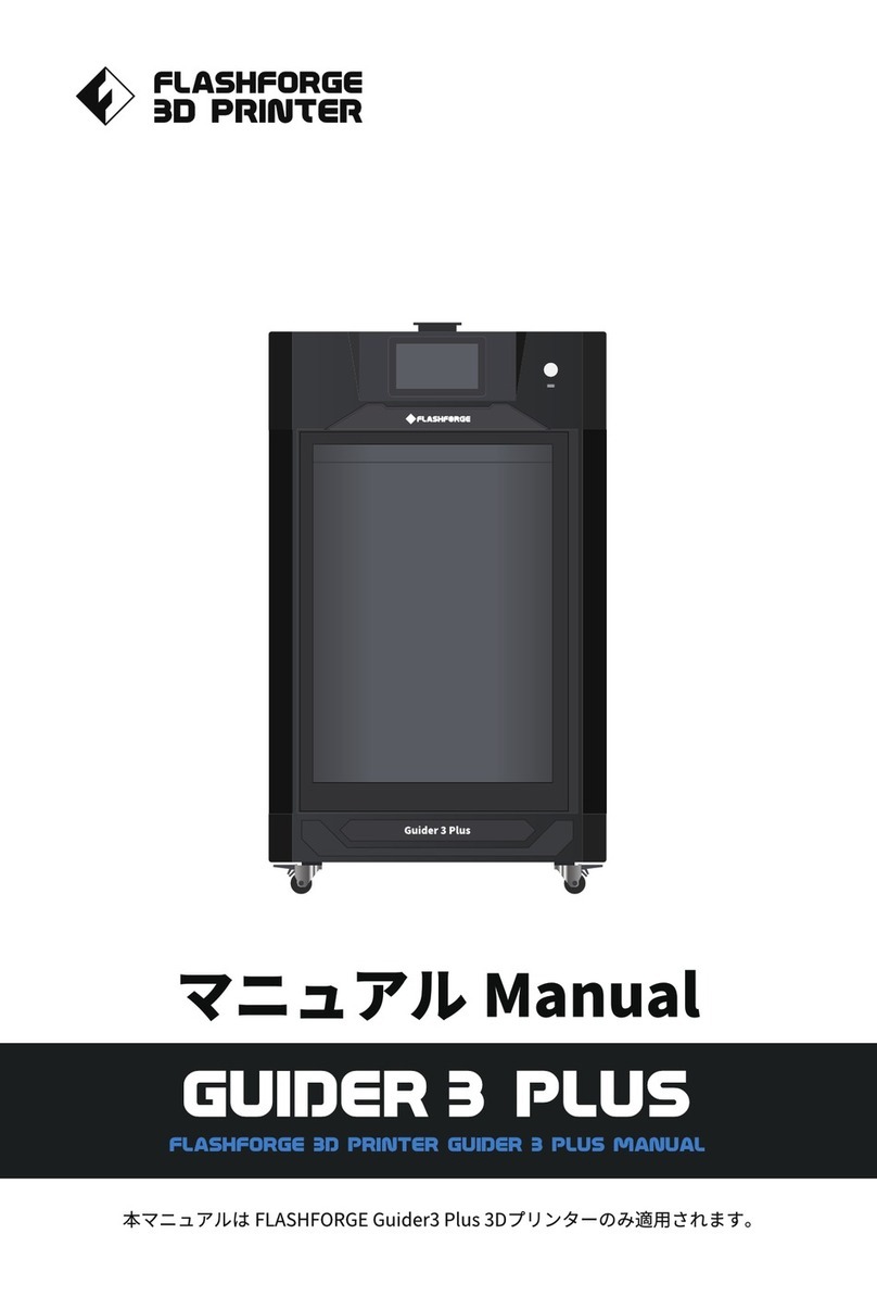 FLASHFORGE 3D PRINTER GUIDER 3 PLUS User manual FLASHFORGE 3D PRINTER GUIDER 3 PLUS User manual