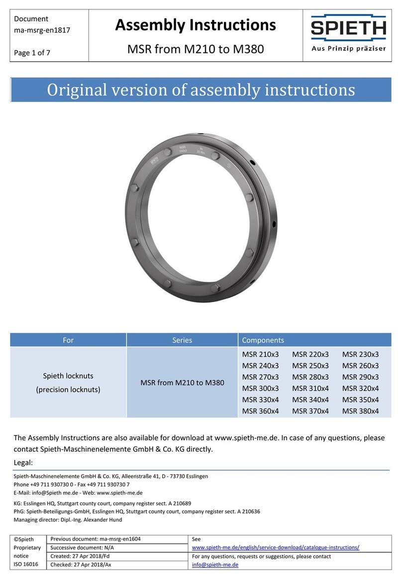 SPIETH M210 Assembly instructions