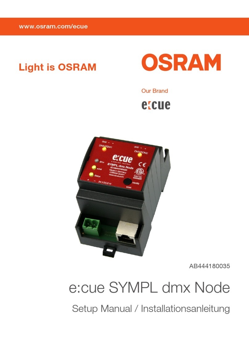 Osram e:cue SYMPL dmx Setup manual
