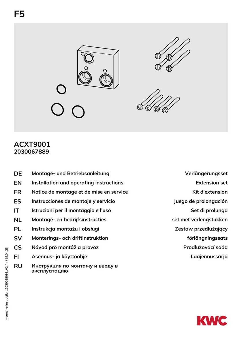 KWC F5 ACXT9001 Installation and operating instructions KWC F5 ACXT9001 Installation and operating instructions