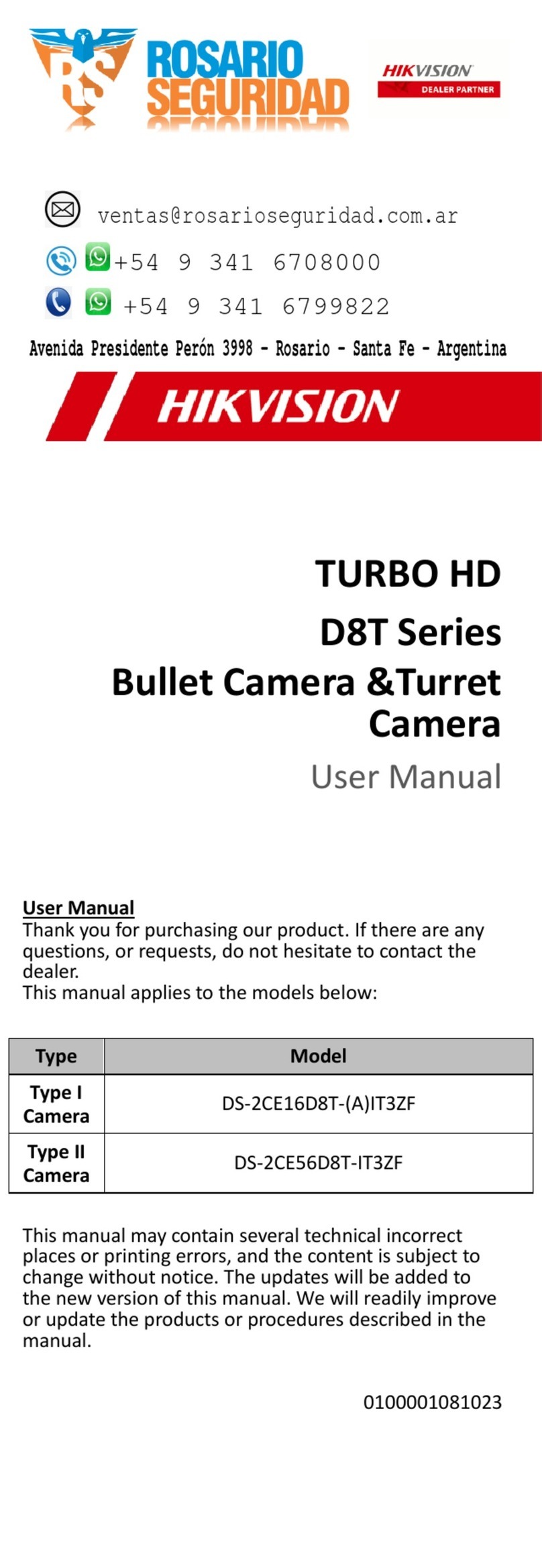 HIK VISION TURBO HD DS-2CE56D8T-IT3ZF User manual HIK VISION TURBO HD DS-2CE56D8T-IT3ZF User manual
