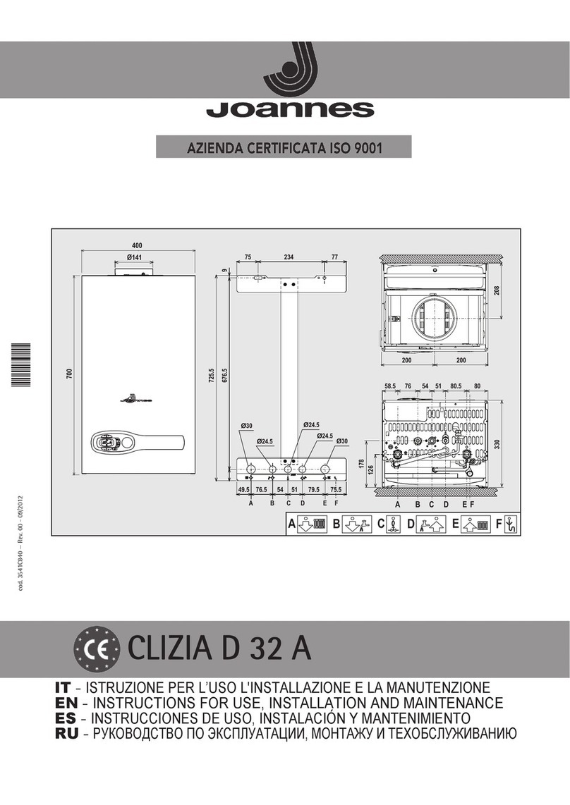Joannes CLIZIA D 32 A Instructions for use, installation and maintenance Joannes CLIZIA D 32 A Instructions for use, installation and maintenance
