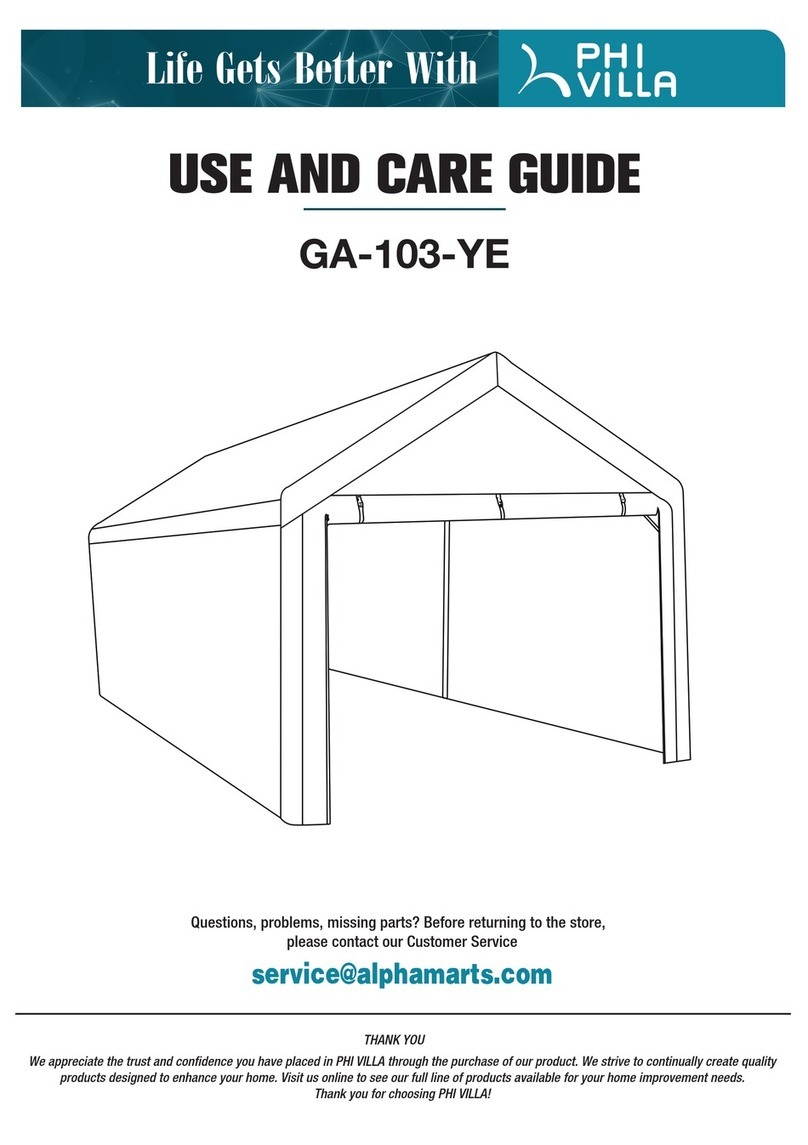PHI VILLA GA-103-YE Use and care guide