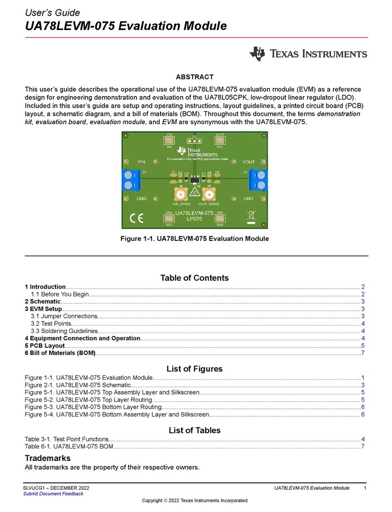 Texas Instruments UA78LEVM-075 User manual