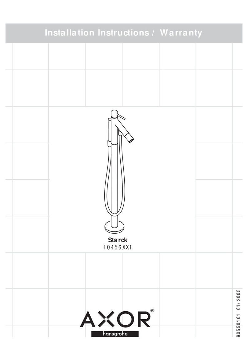 Hans Grohe AXOR Starck 10456 1 Series installation instructions Hans Grohe AXOR Starck 10456 1 Series installation instructions