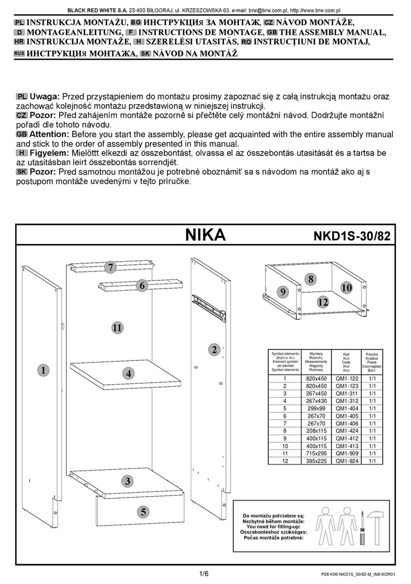 BLACK RED WHITE NIKA NKD1S-30/82 Assembly manual