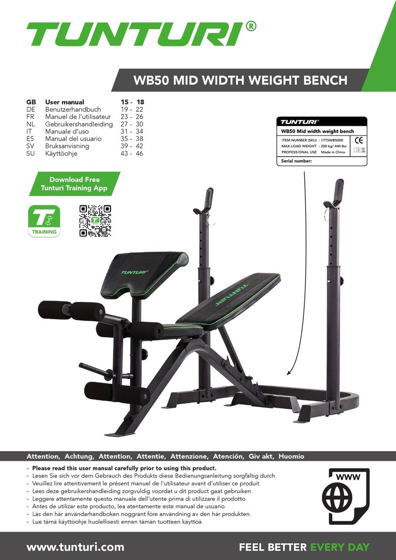 Tunturi WB50 user manual