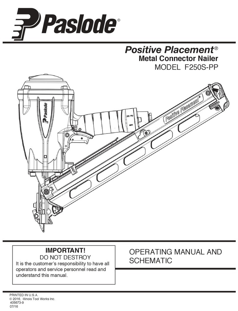 Paslode F250S-PP User manual