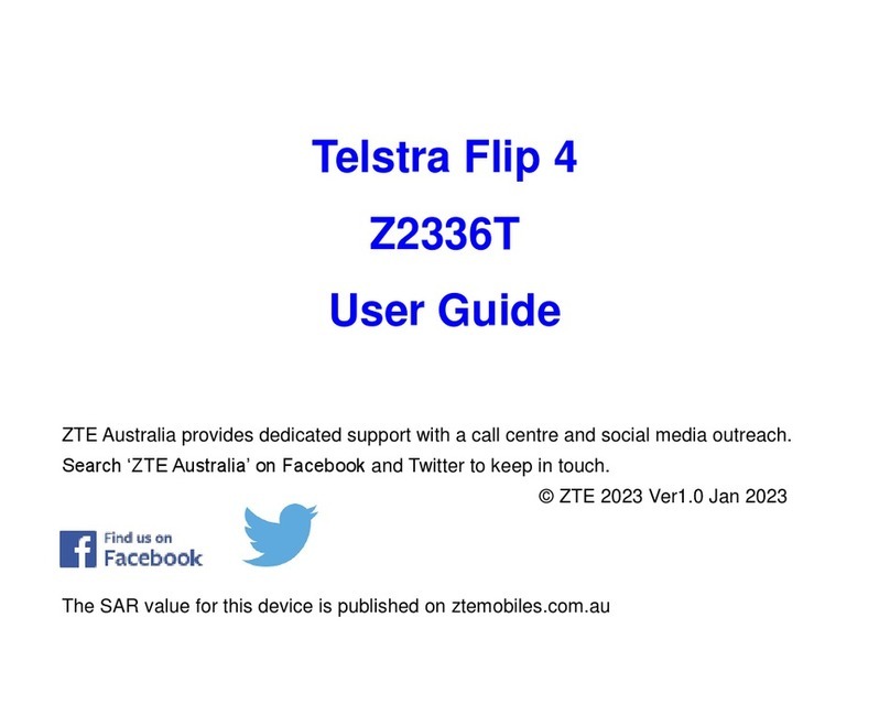 Zte Telstra Flip 4 User manual