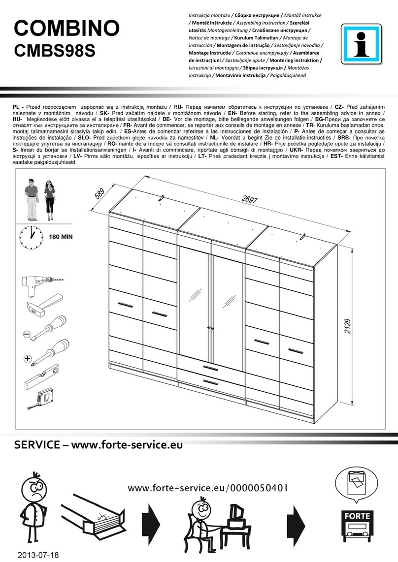 Forte COMBINO CMBS98S Assembling Instruction