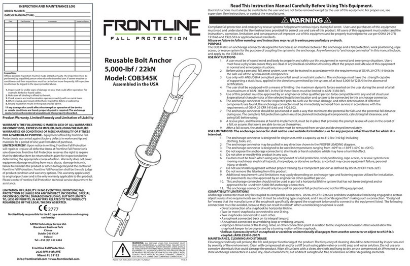FrontLine COB345K User manual
