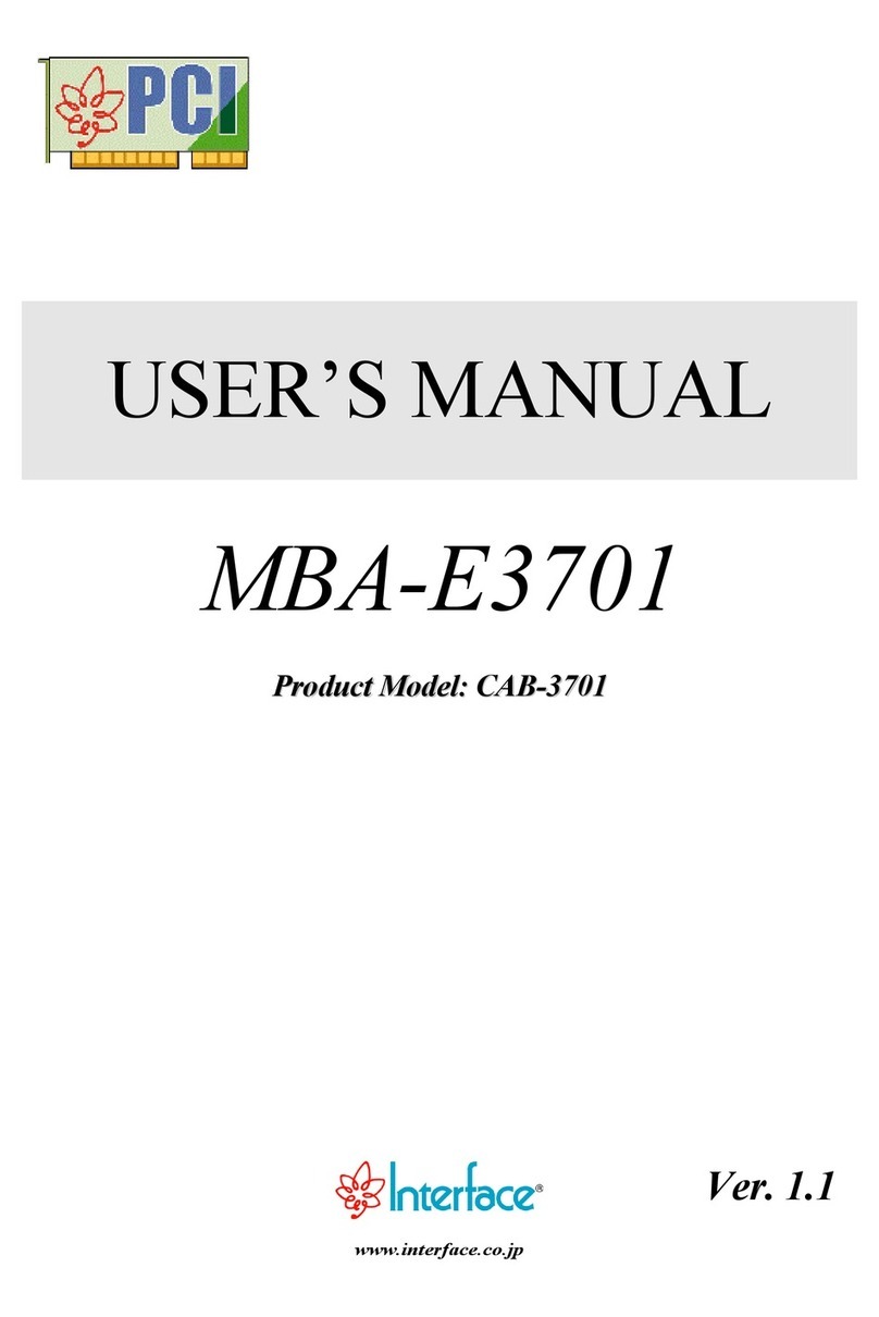 Interface MBA-E3701 user manual