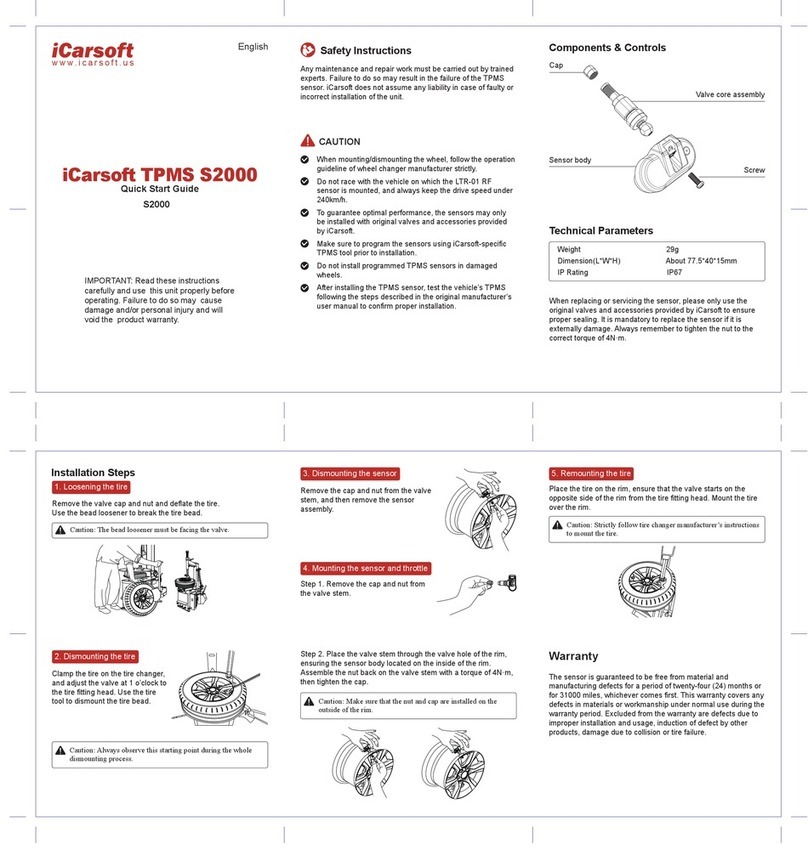 iCarsoft TPMS S2000 User manual