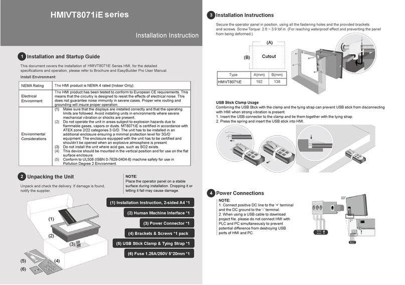 weintek HMIVT8071iE Series User manual