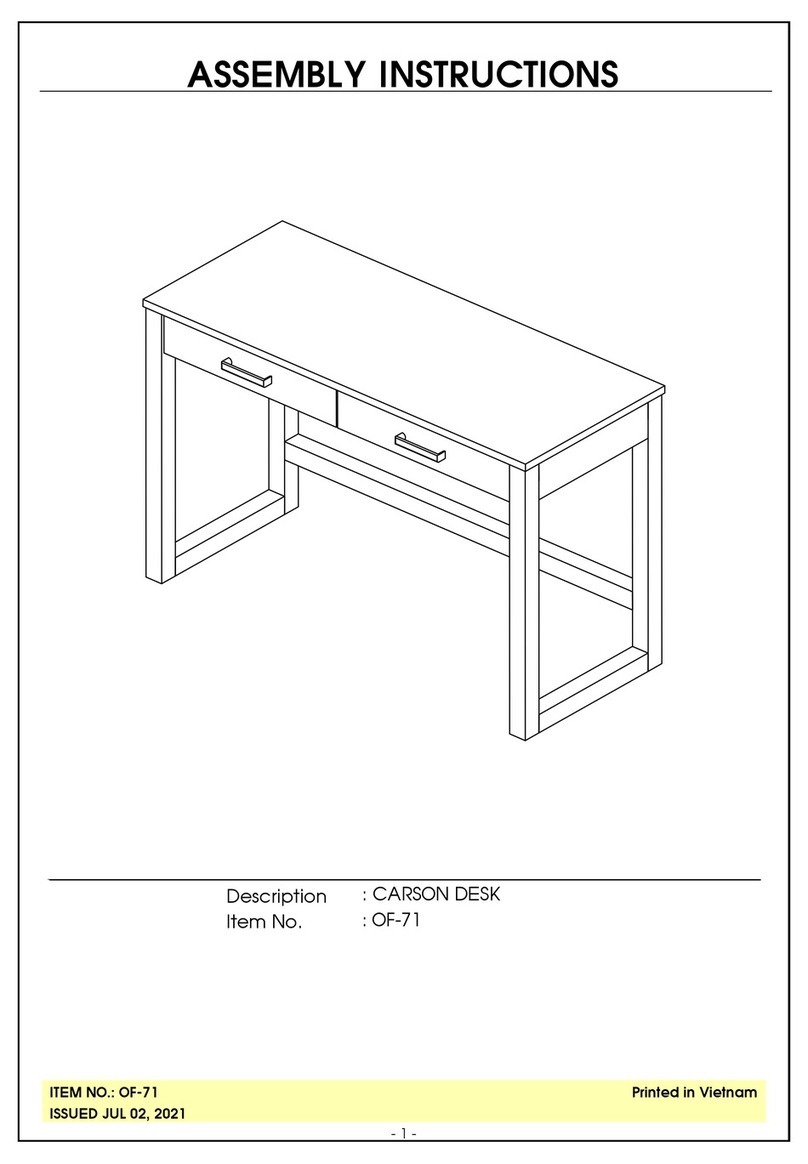 Unfinished Furniture of Wilmington CARSON OF-71 User manual Unfinished Furniture of Wilmington CARSON OF-71 User manual