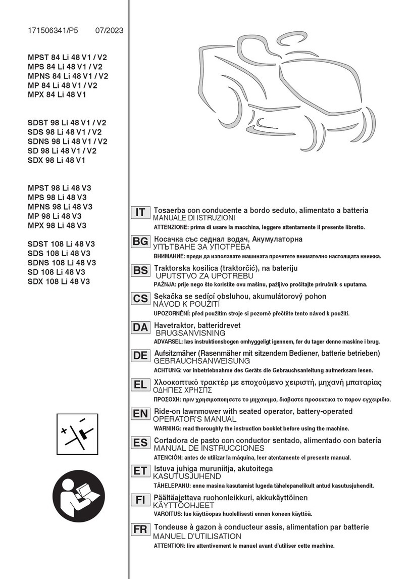 Stiga MPST 84 Li 48 V1 Operator's manual