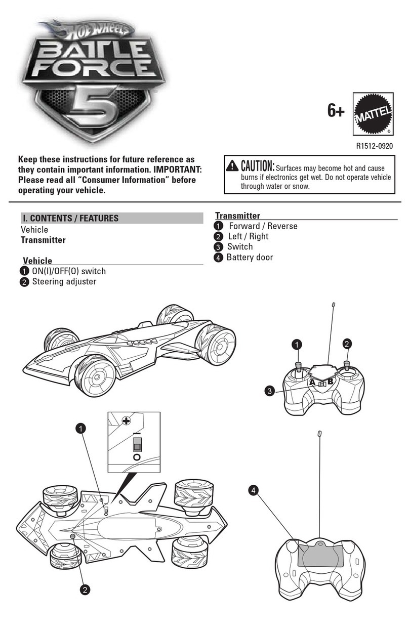 Mattel Hot Wheels BATTLE FORCE 5 User manual