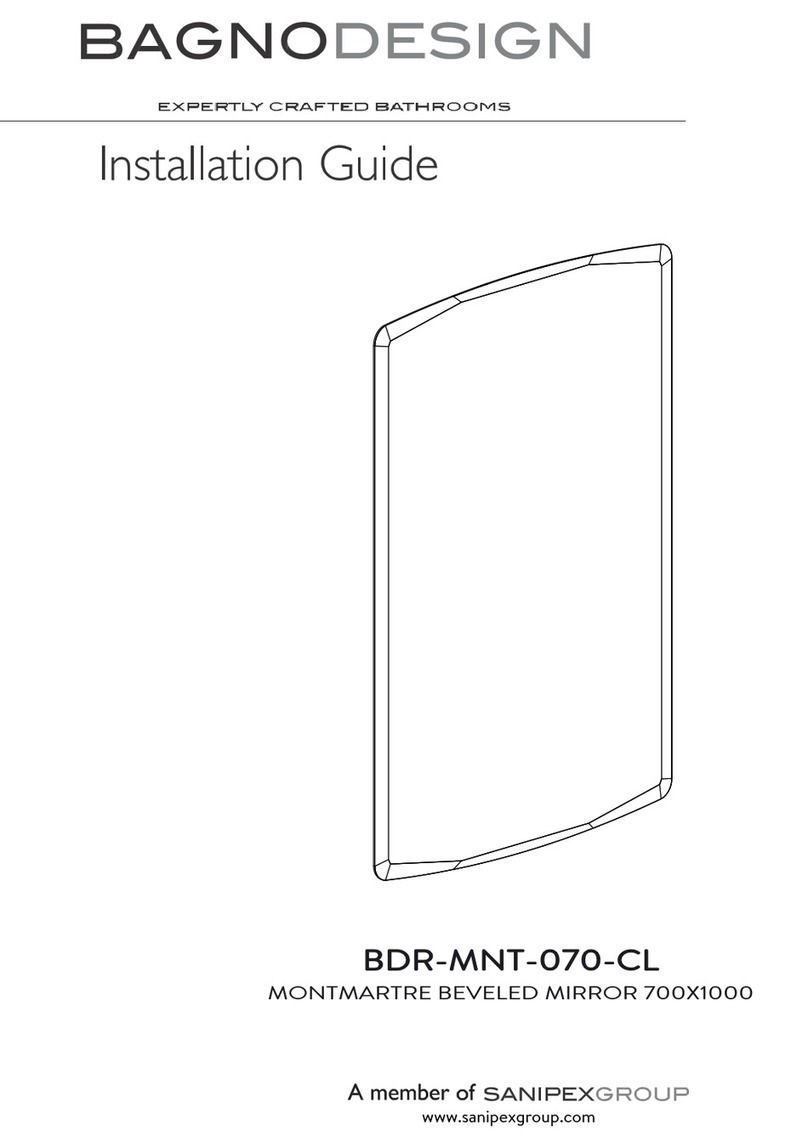 Sanipex BAGNODESIGN MONTMARTRE BDR-MNT-070-CL installation guide