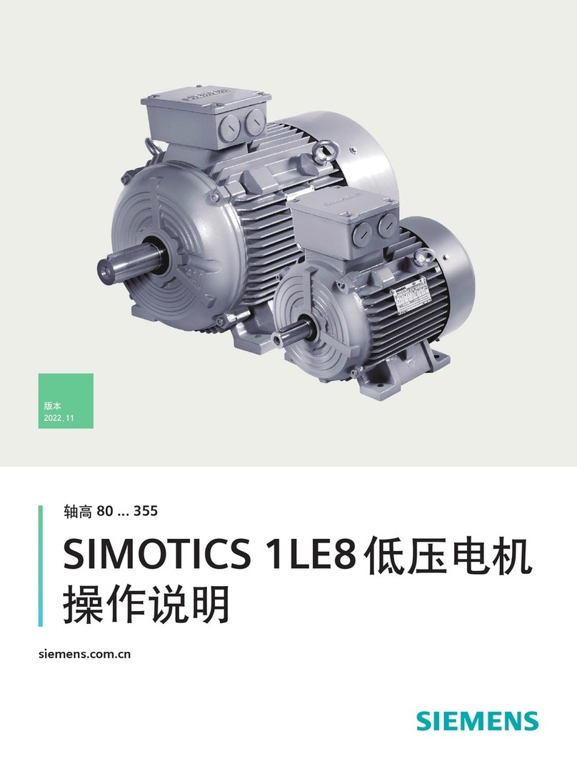 Siemens SIMOTICS 1LE8 User manual