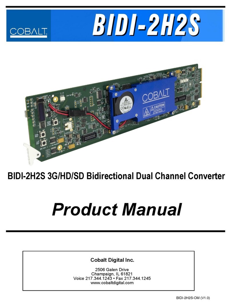 Cobalt Digital Inc BIDI-2H2S product manual Cobalt Digital Inc BIDI-2H2S product manual