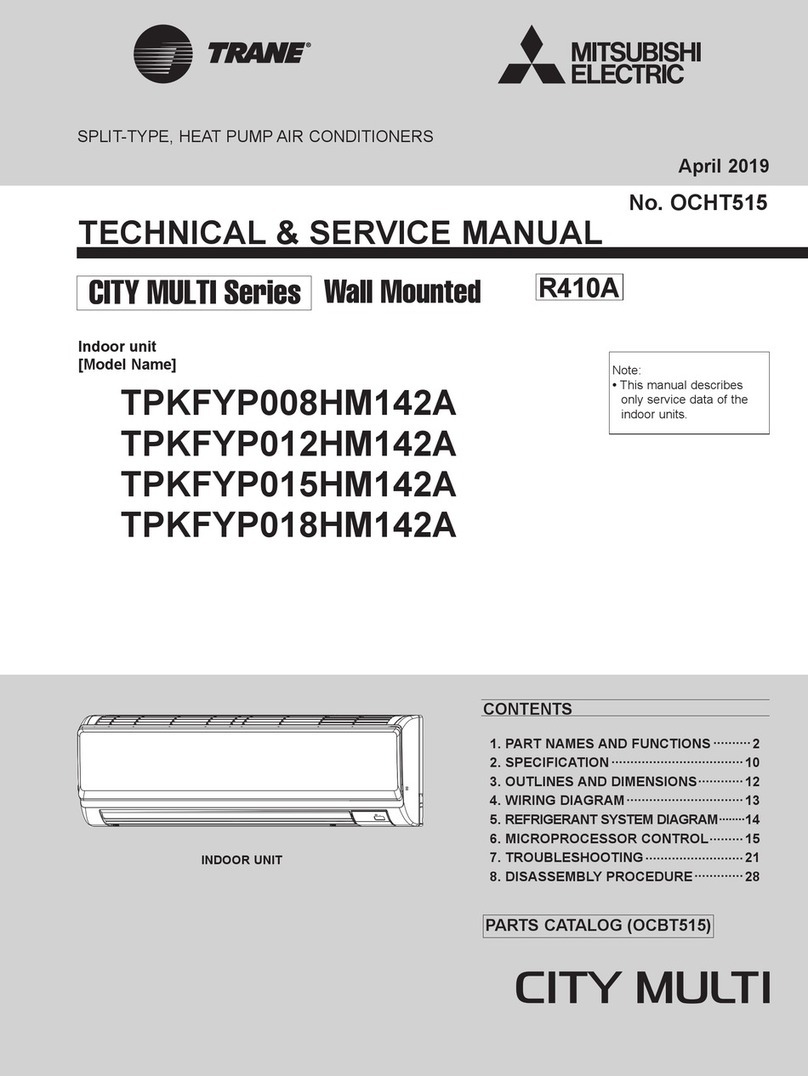 Mitsubishi Electric TRANE CITY MULTI TPKFYP008HM142A Operating manual Mitsubishi Electric TRANE CITY MULTI TPKFYP008HM142A Operating manual
