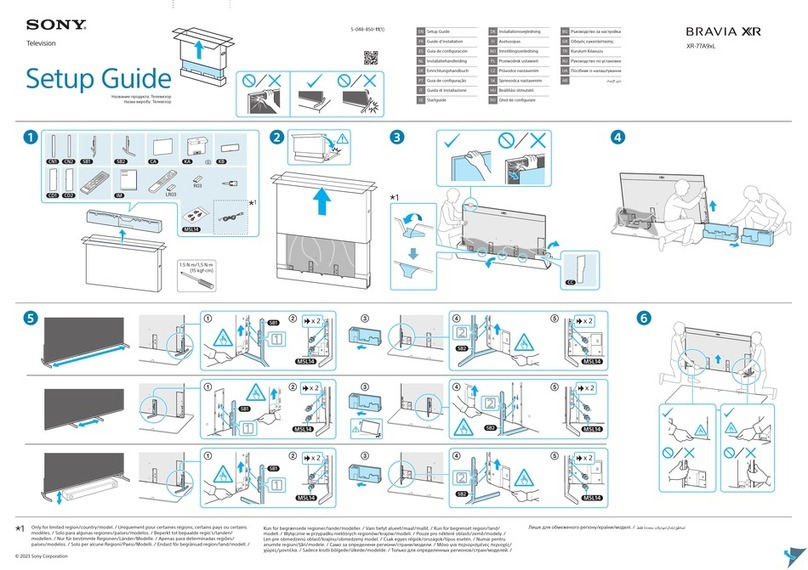 Sony BRAVIA XR-77A9 L Series User manual Sony BRAVIA XR-77A9 L Series User manual