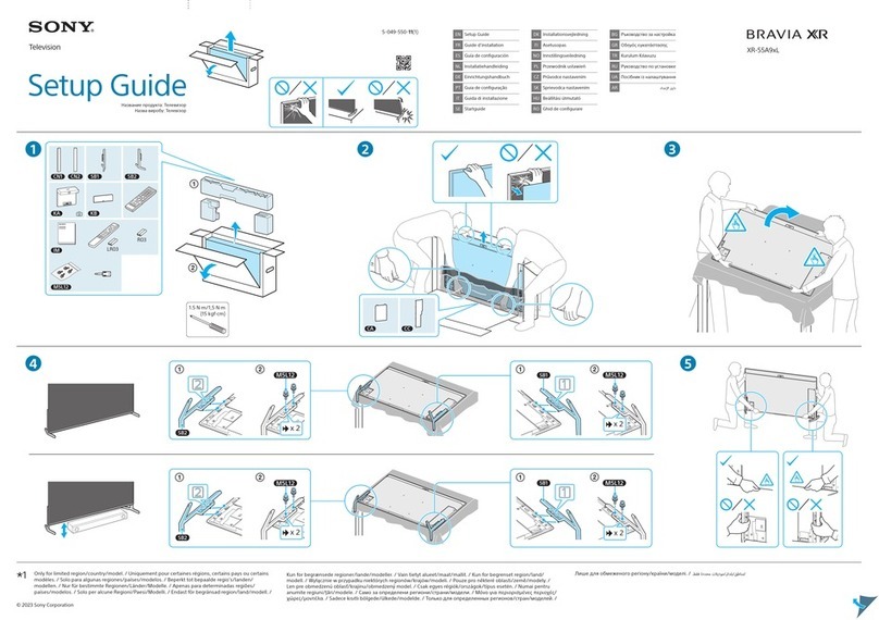 Sony BRAVIA XR-55A9 L Series User manual