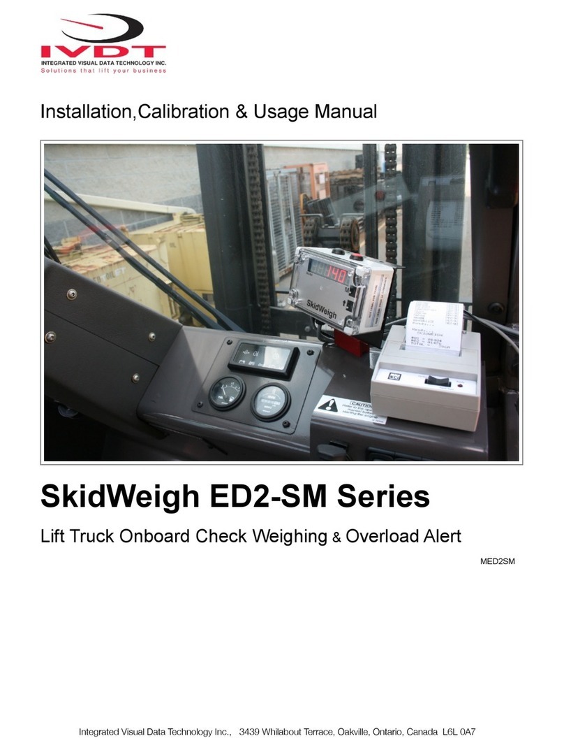 IVDT SkidWeigh ED2-SM Series Installation, Calibration & Operation Manual