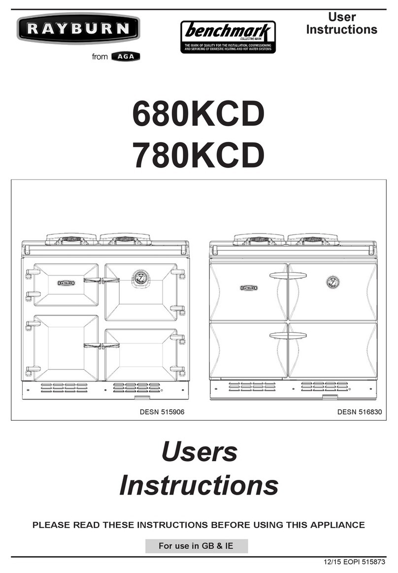 AGA RAYBURN benchmark 780KCD User instructions