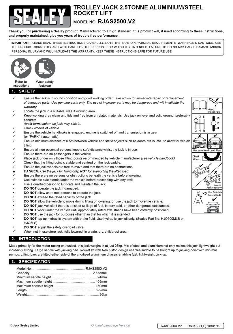 Sealey RJAS2500.V2 User manual