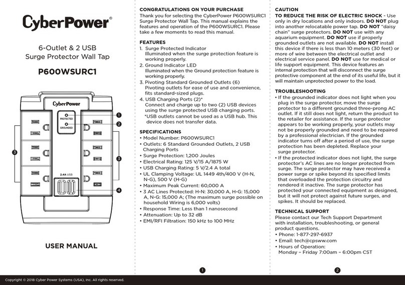 CyberPower P600WSURC1 user manual