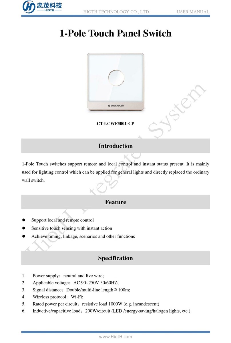 HIOTH TECHNOLOGY CT-LCWF5001-CP user manual