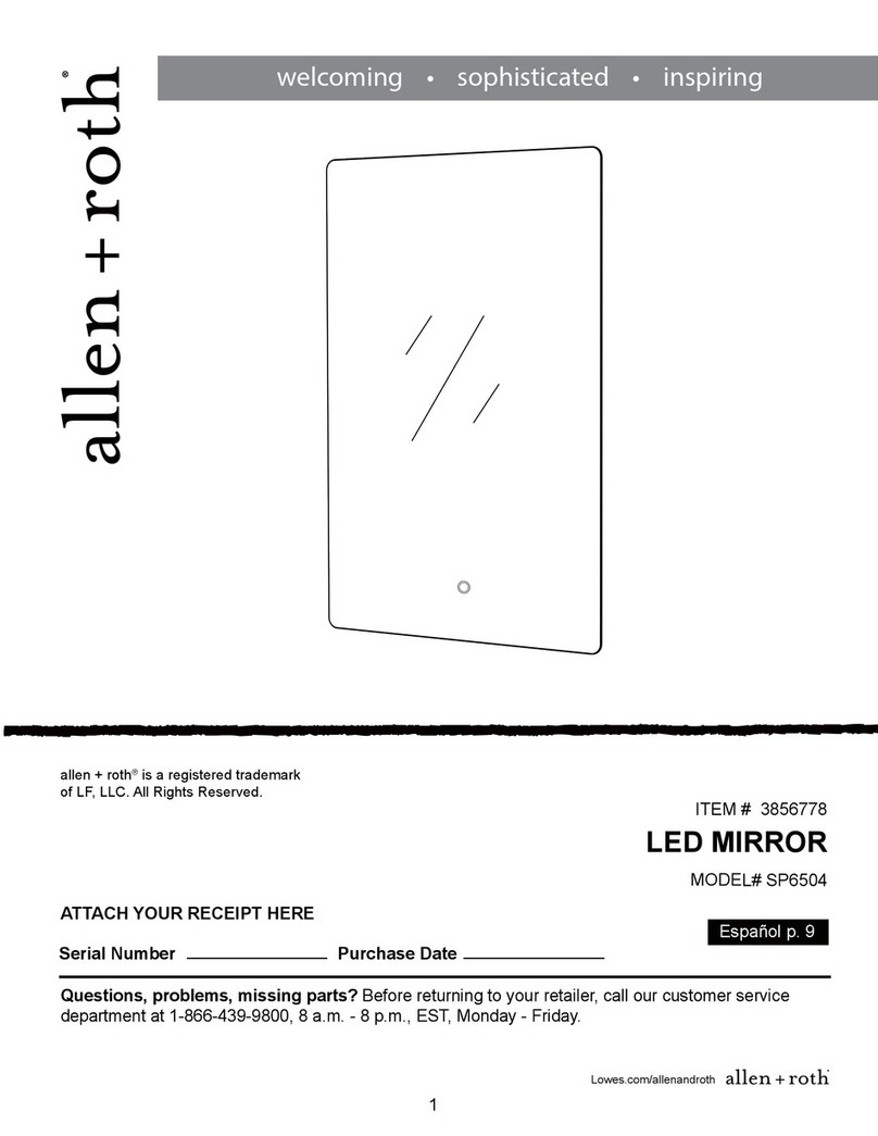 Allen + Roth SP6504 User manual