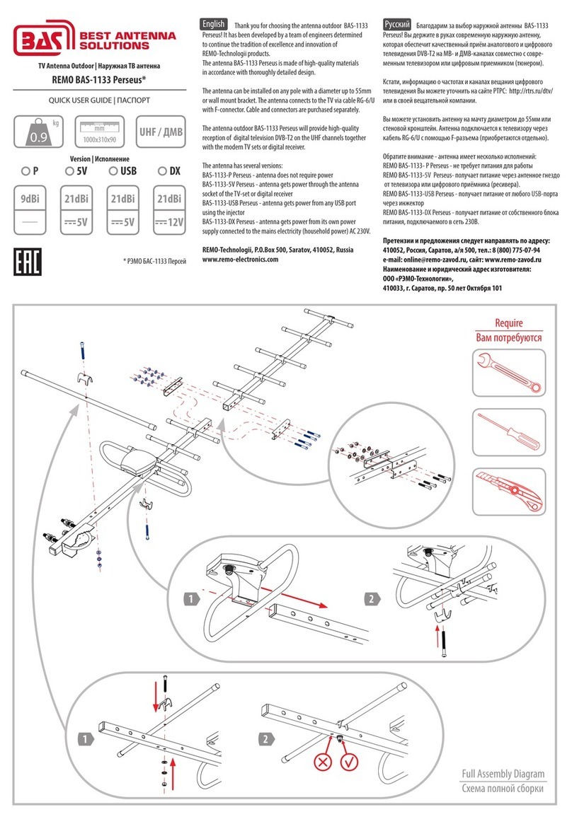 BAS Perseus REMO BAS-1133 Instruction manual