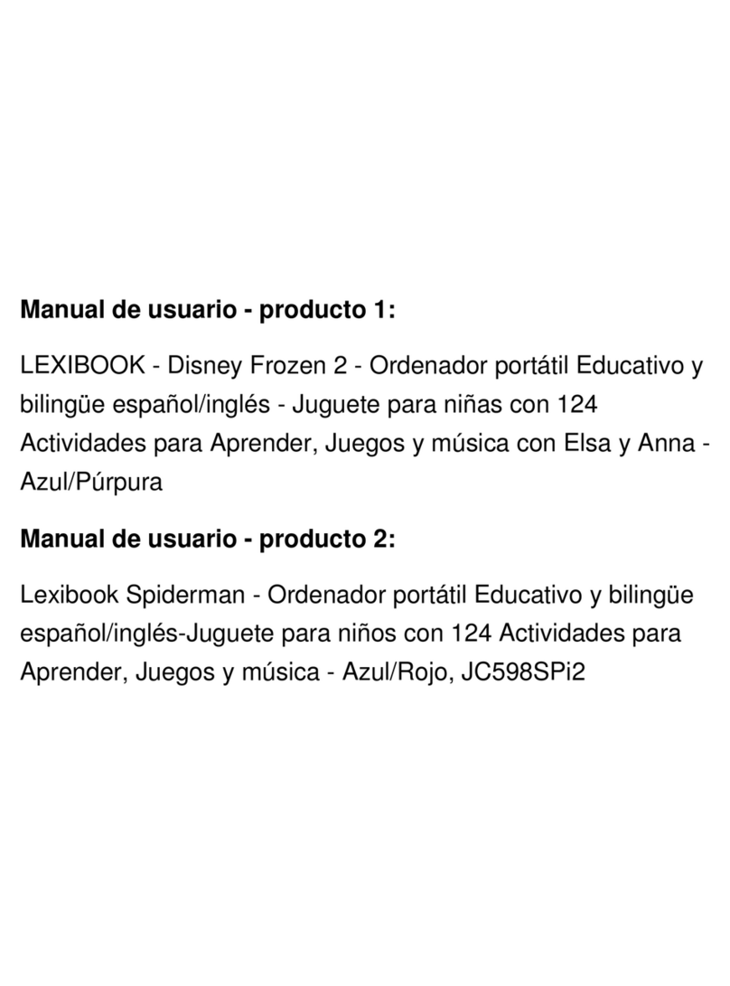 LEXIBOOK JC598SPi2 Series User manual