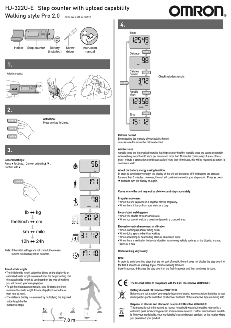 Omron Walking style Pro 2.0 User manual
