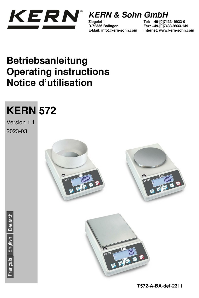 KERN 572 User manual