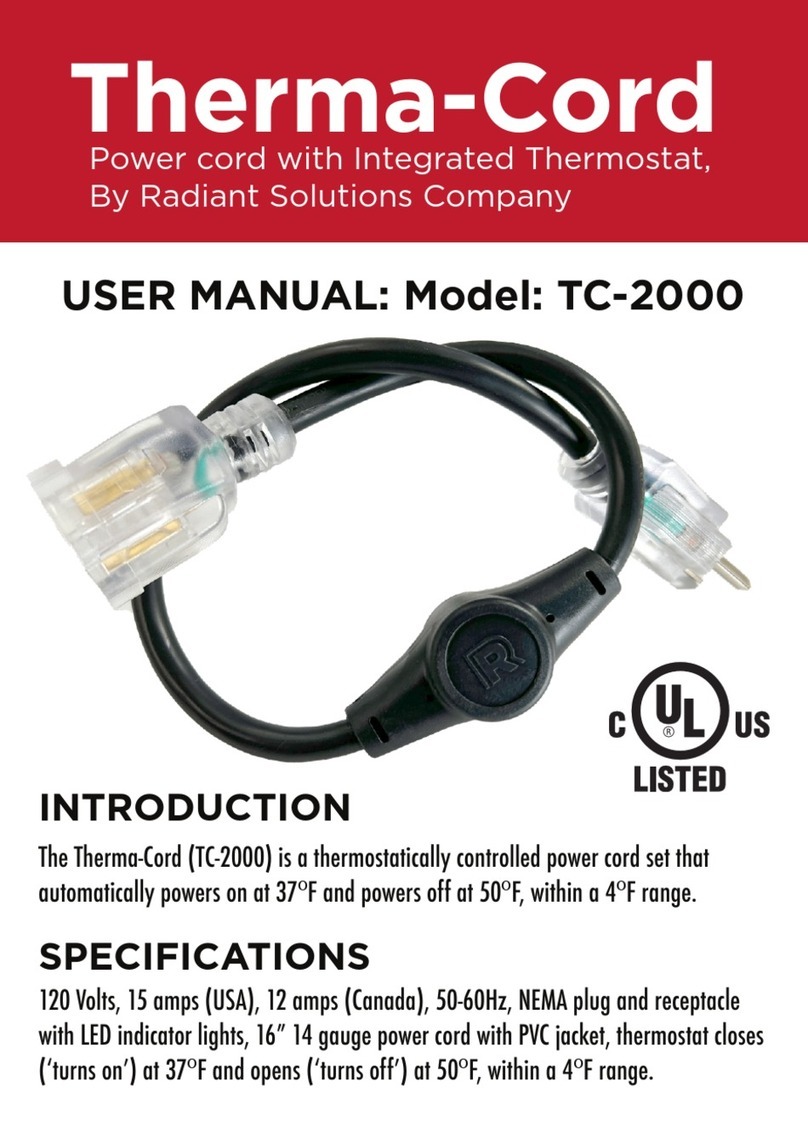 Radiant Solutions Therma-Cord TC-2000 user manual Radiant Solutions Therma-Cord TC-2000 user manual