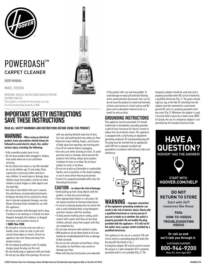 Hoover FH50700 User manual