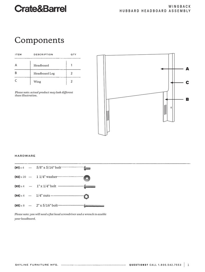 Crate&Barrel WINGBACK HUBBARD User manual