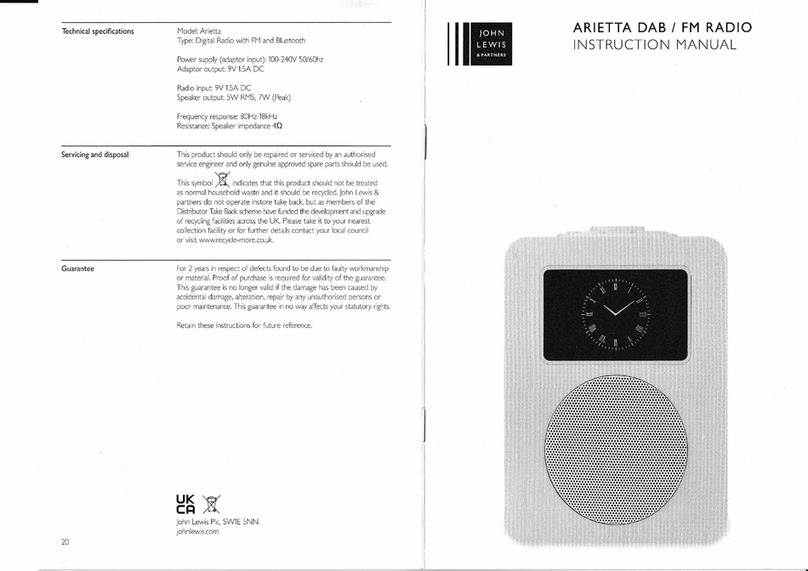 John Lewis ARIETTA instruction manual