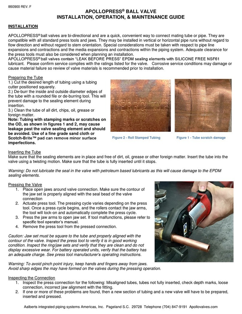 Apollo ApolloPress APL77V10711 Installation, operation, maintenance guide