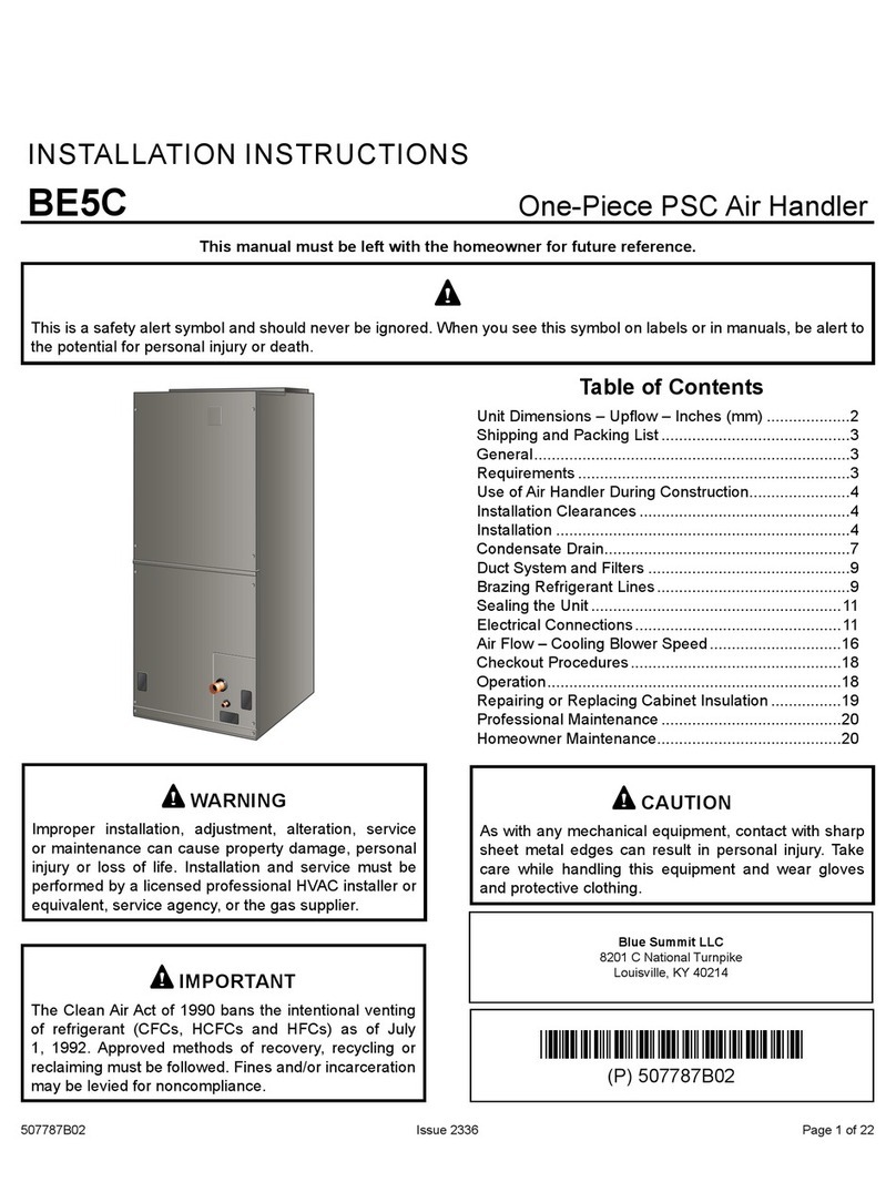 Blue Summit BLUERIDGE BE5C installation instructions Blue Summit BLUERIDGE BE5C installation instructions