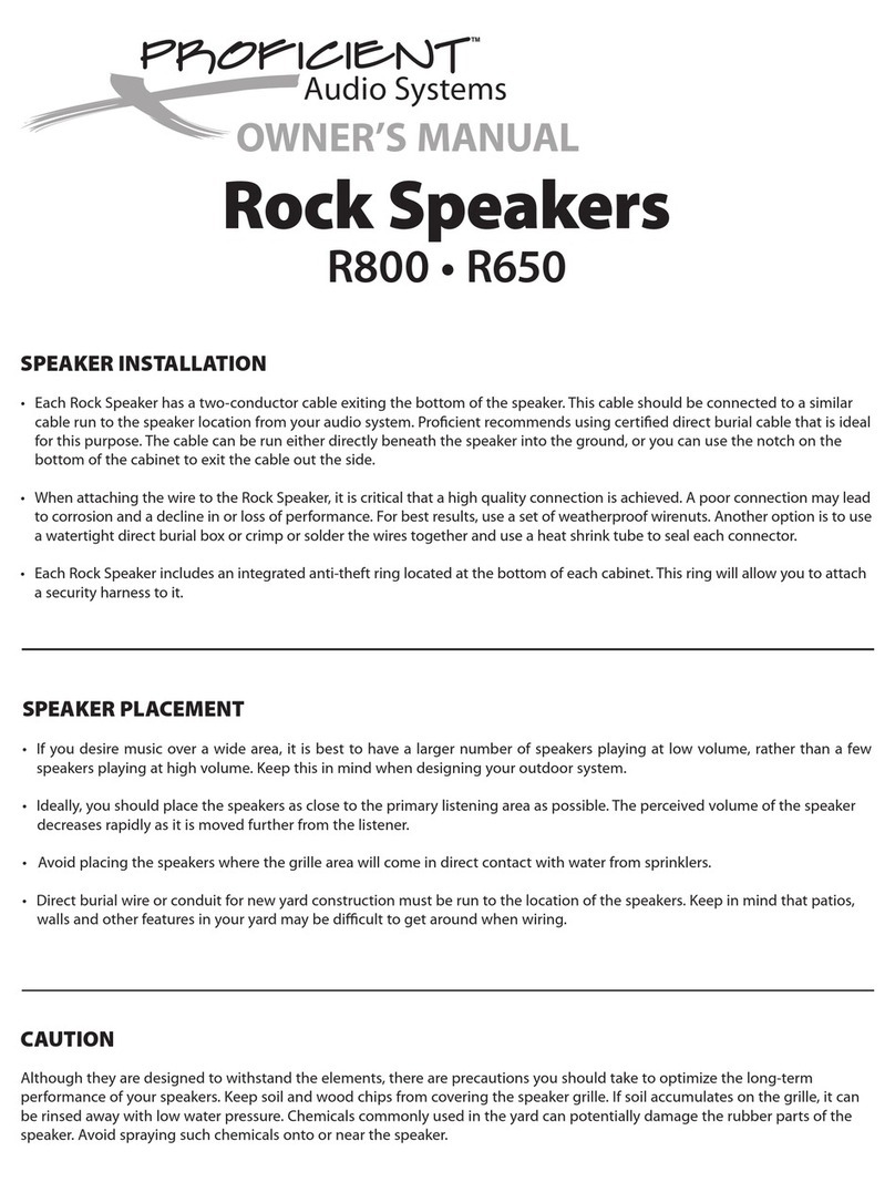 Proficient Audio Systems Rock Series owner's manual