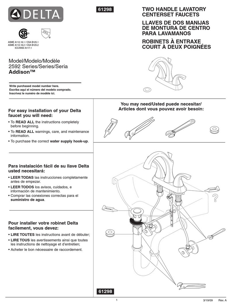 Delta Addison 2592 Series User manual