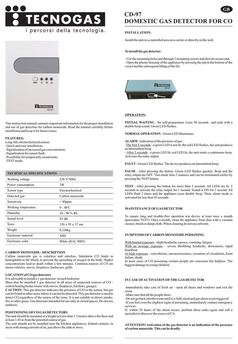 Tecnogas CD-97 instruction manual