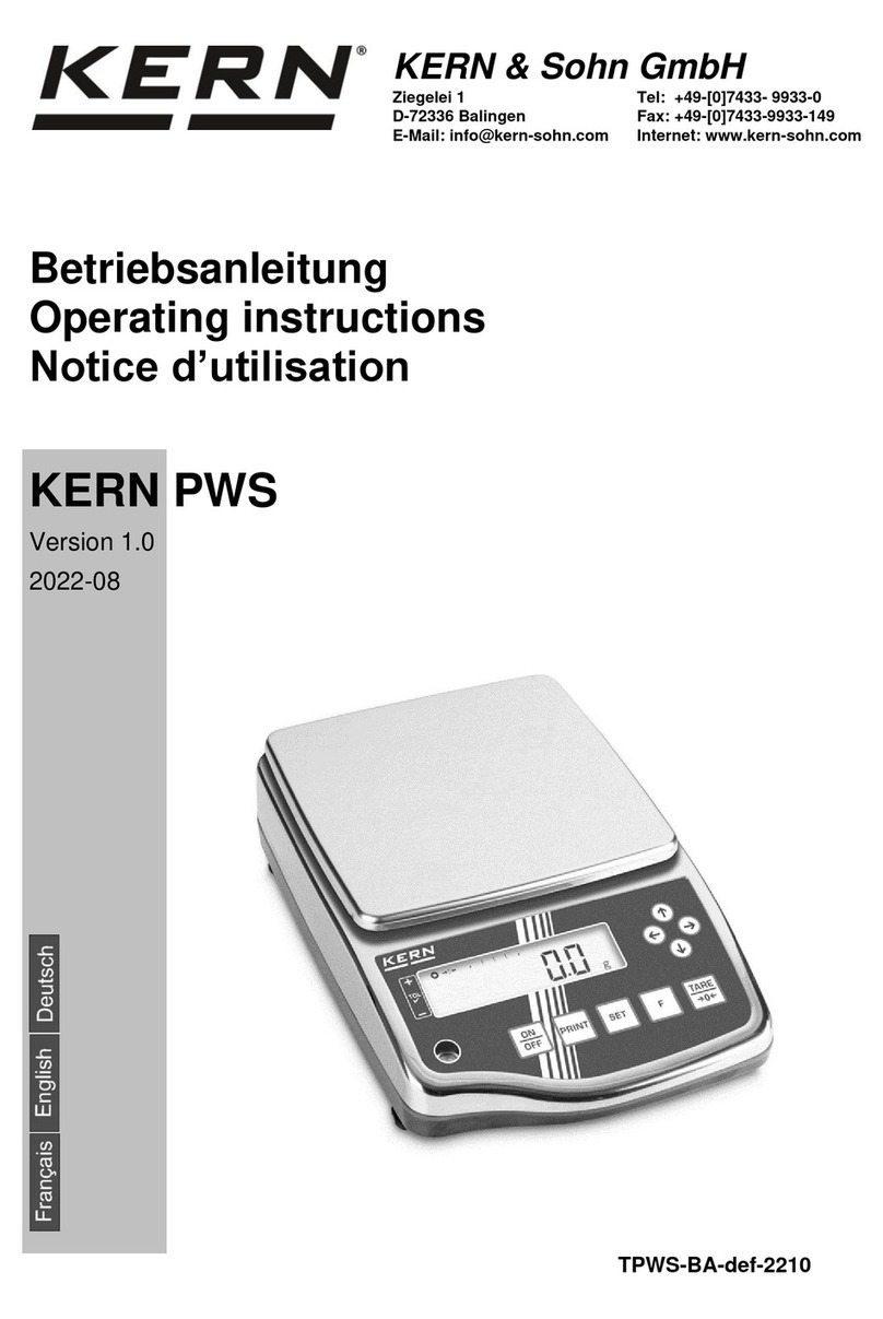 KERN PWS 3000-1 User manual