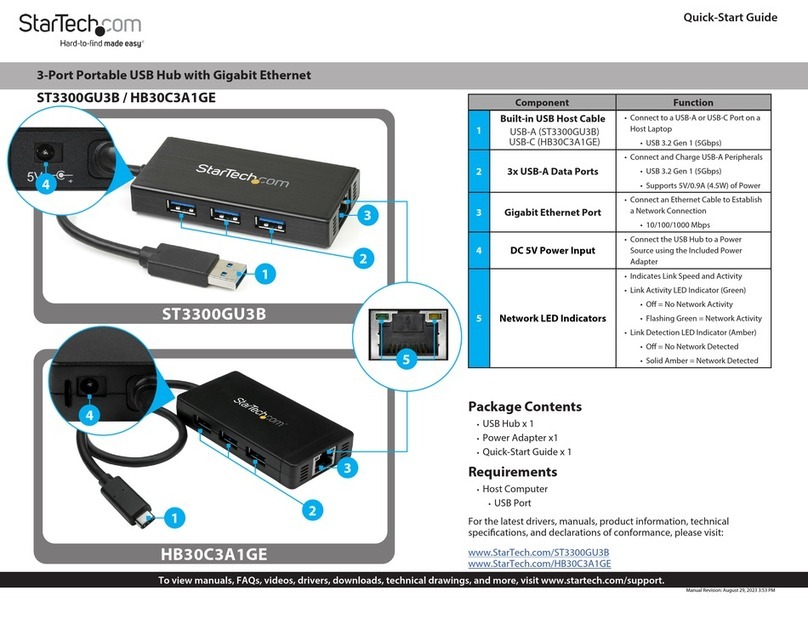 StarTech.com ST3300GU3B User manual StarTech.com ST3300GU3B User manual
