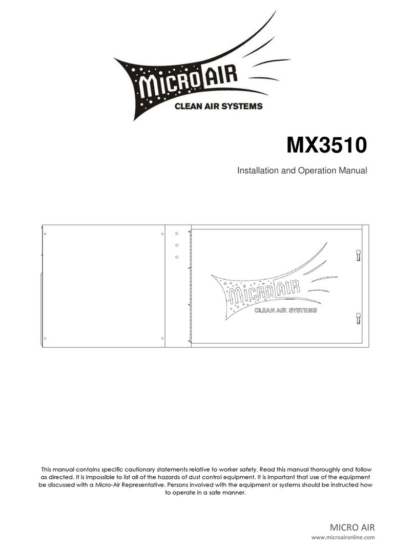MICRO-AIR MX3510 Installation and operation manual